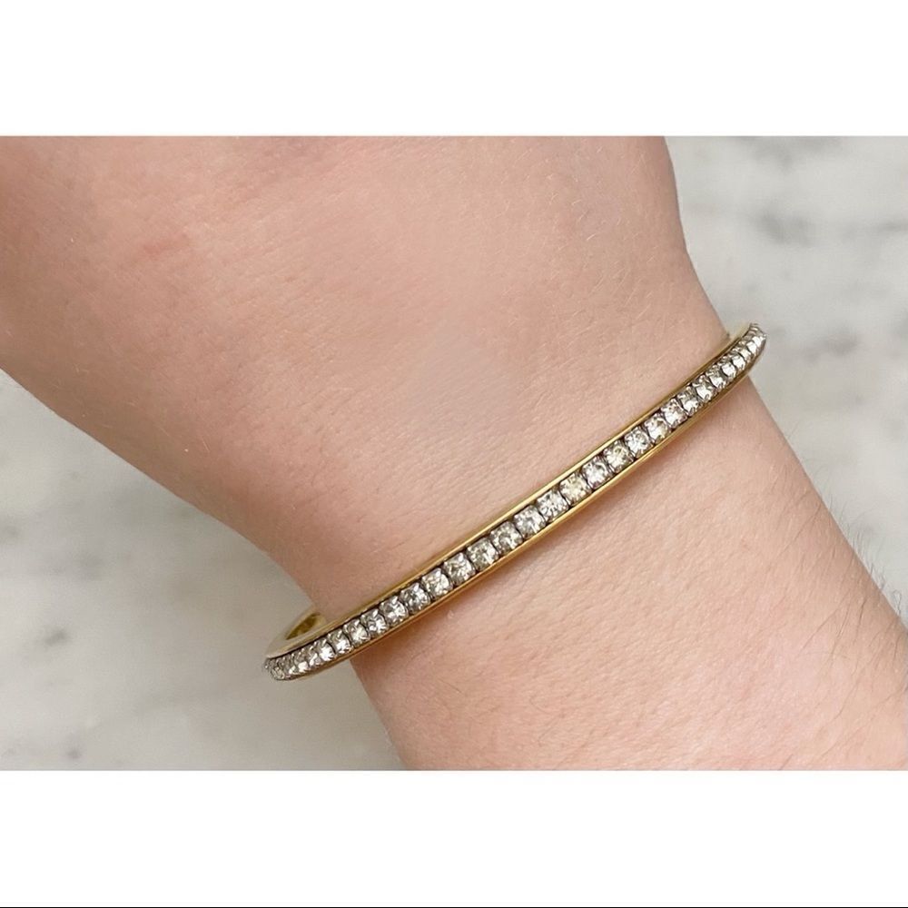 Gold Crystal Rhinestone Bangle